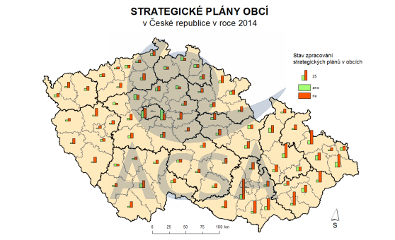 Zpracovanost strategických plánů v obcích ČR v roce 2014 (průzkum ACSA)